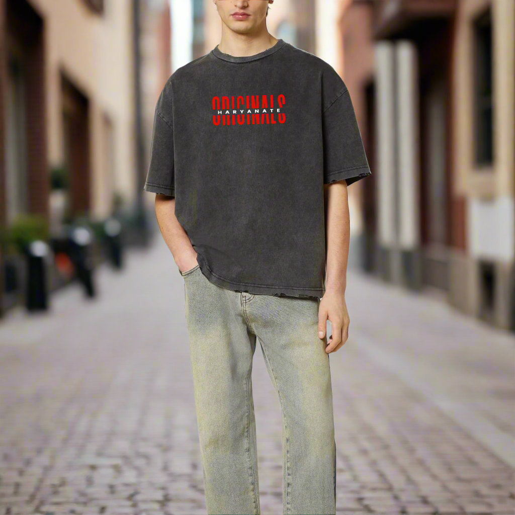 HaryanaTe_Originals_Oversized_Tee_Charcoal_Mens full