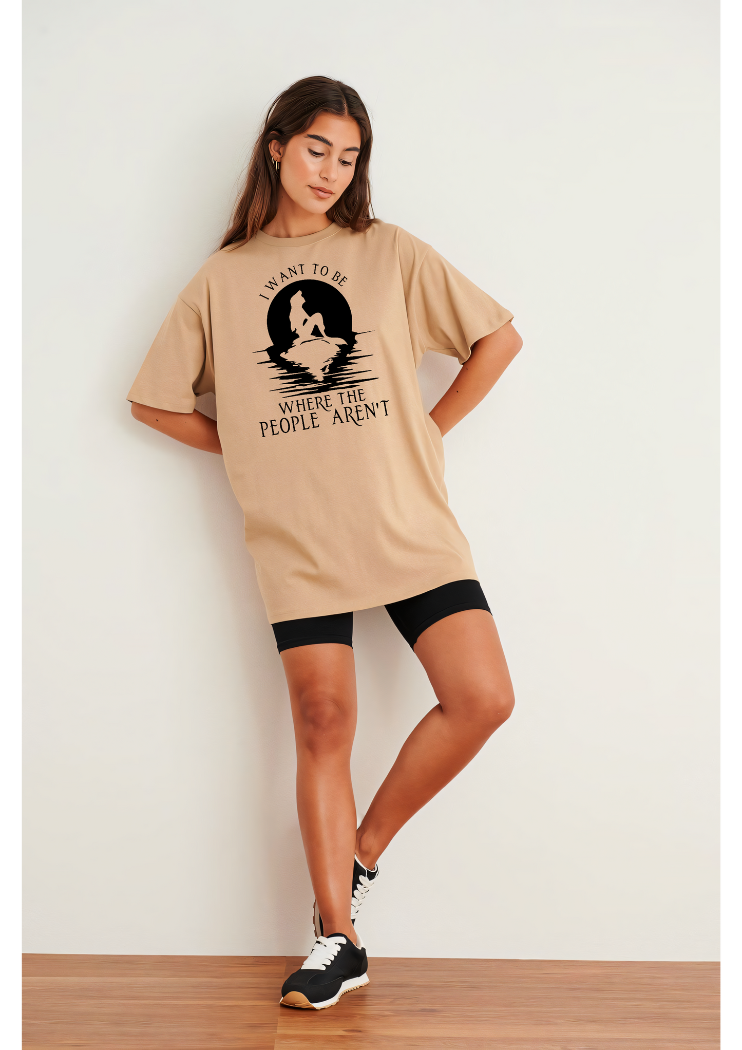 Solitude-Seeking Oversized T-Shirt