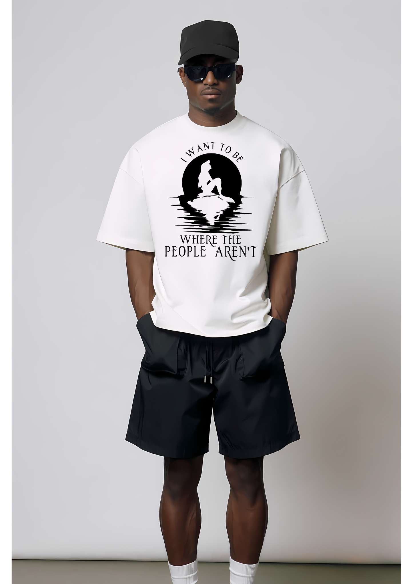 Solitude-Seeking Oversized T-Shirt