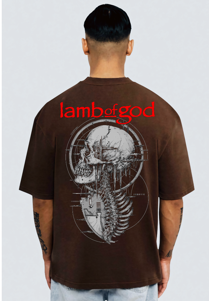 lamb of god Chocolate oversized tee