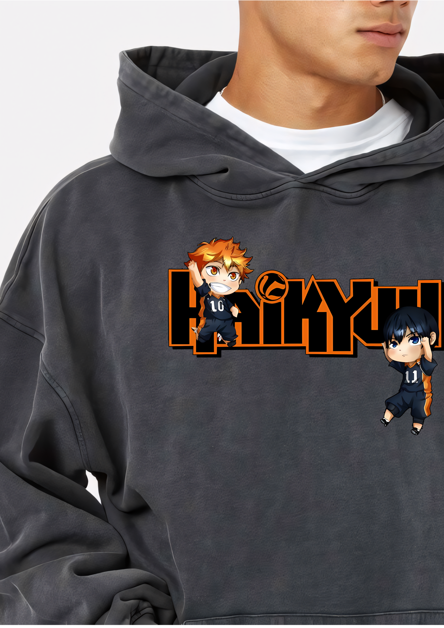 Hinata and Kageyama Power of Karasuno’s Duo Oversized Hoodie