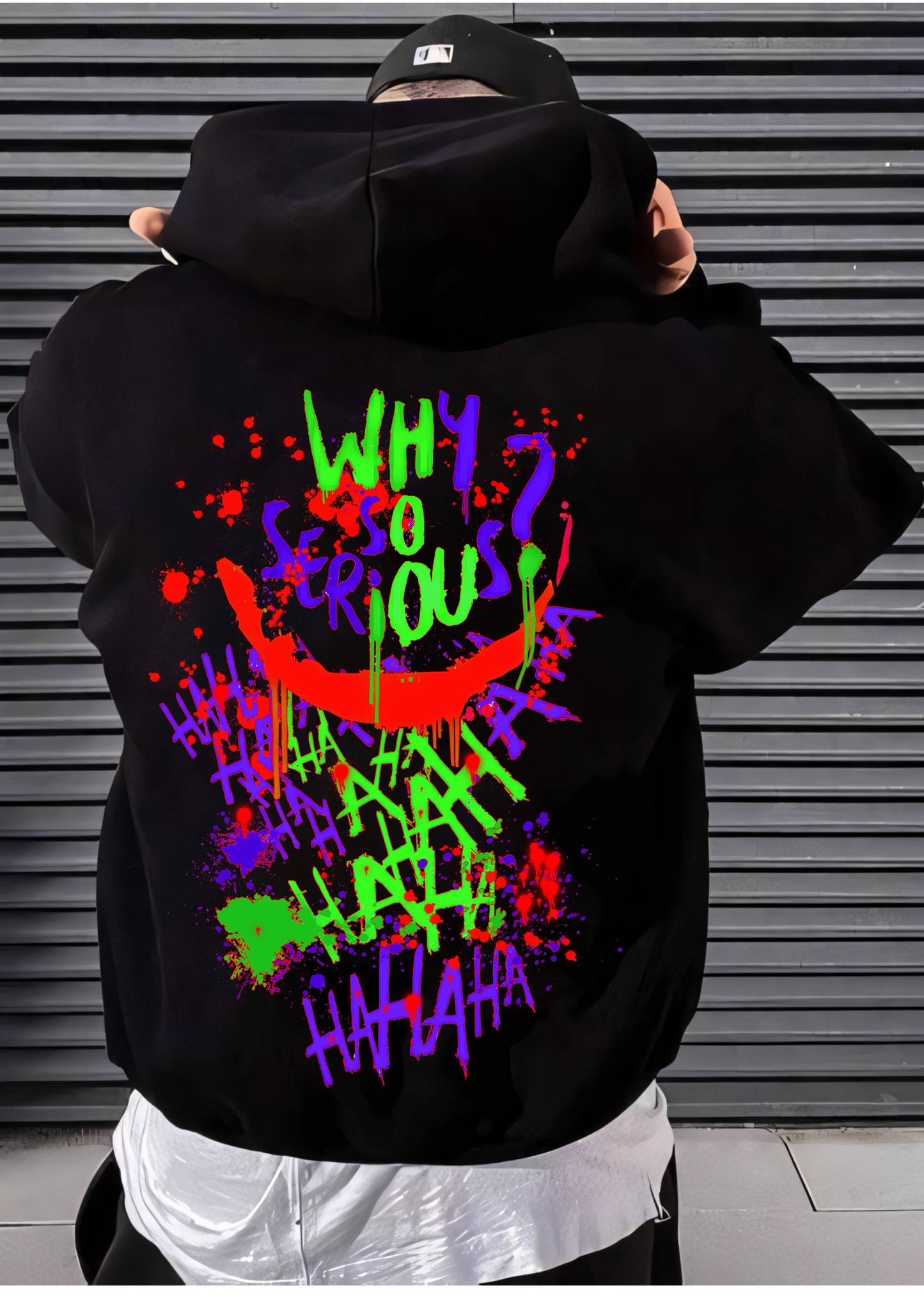 Why So Serious Oversized Hoodie Black