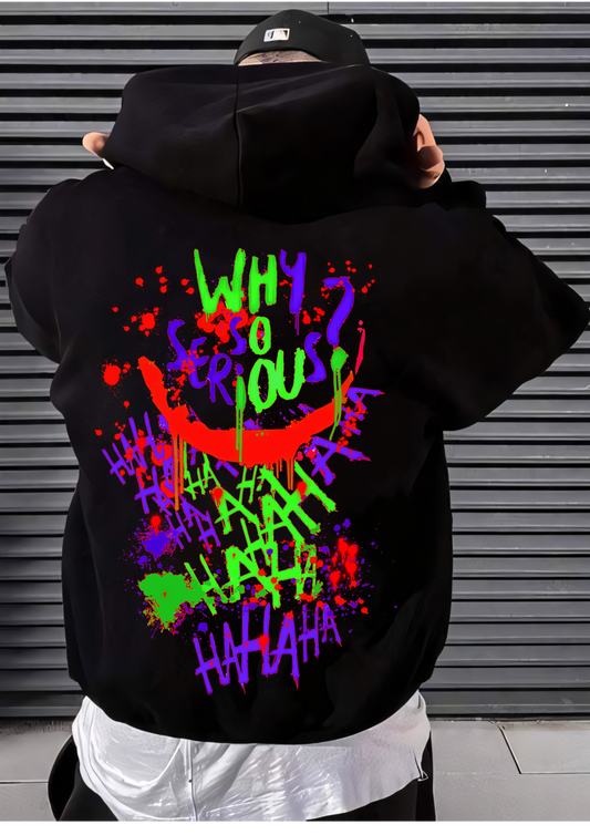 Why So Serious Oversized Hoodie Black